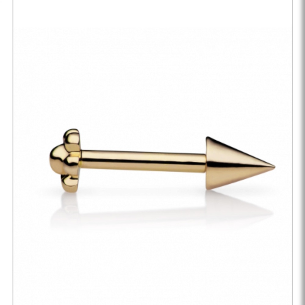 Maria Tash 14k Yellow Gold Spike Stud